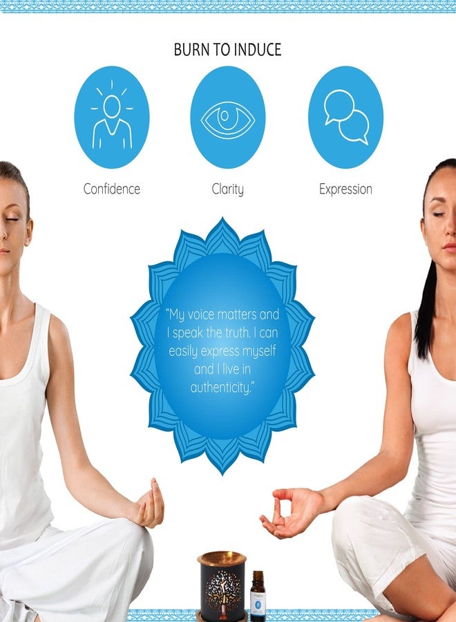 Aromafume Throat Chakra Essential Oil Diffuser Blend by Aromafume | 3 x 10ml/0.33 fl oz | Vishuddha | Aromatherapy Oils for Chakra Balance | Peppermint & Lavender Extracts | Incense for Meditation, Yoga, Reiki - Image 3